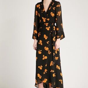 Ganni Floral Wrap Dress
